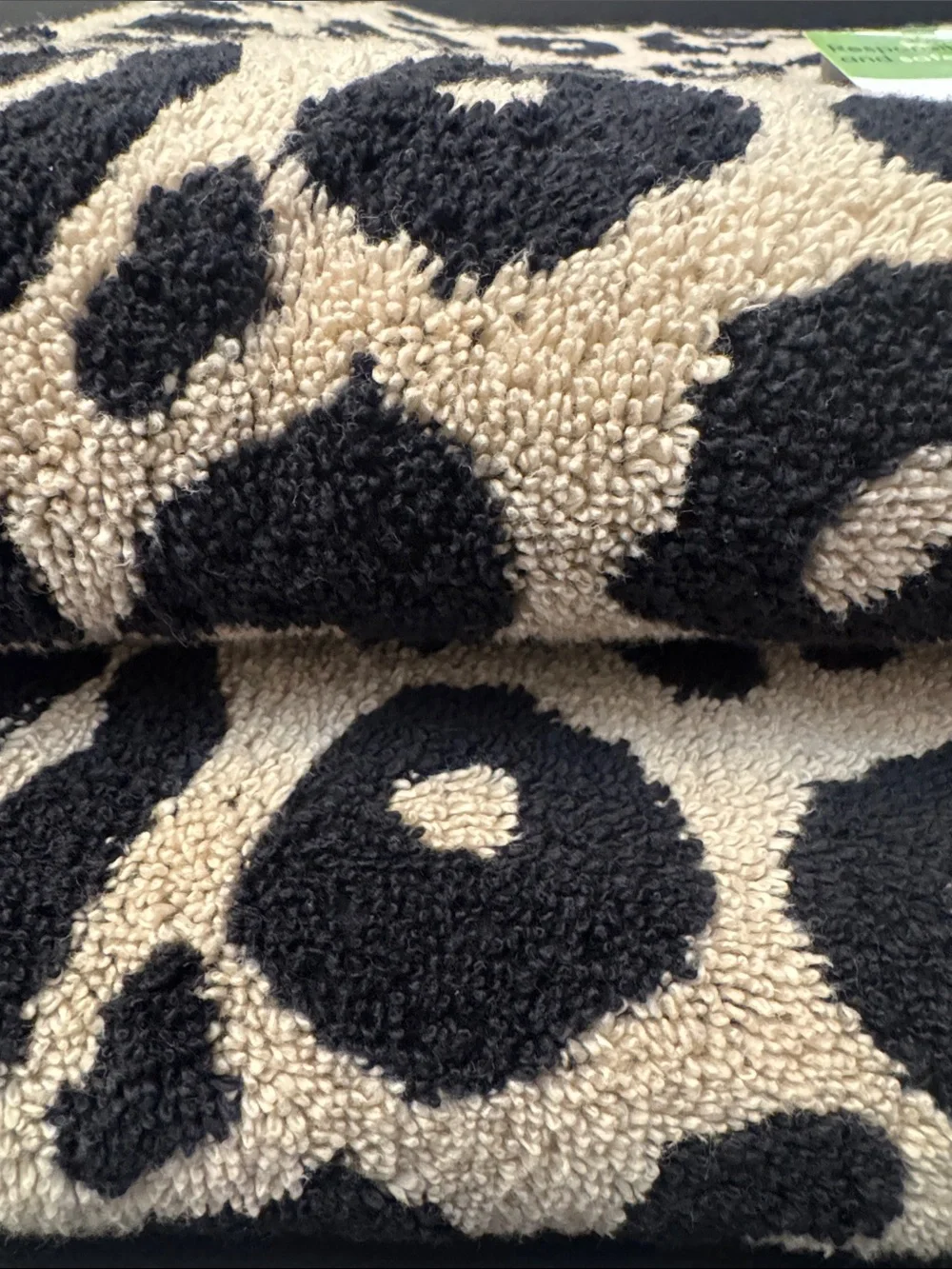2pc RACHEL ZOE 100% Cotton Reversible Cheetah Animal Print Bath Sheet Towel